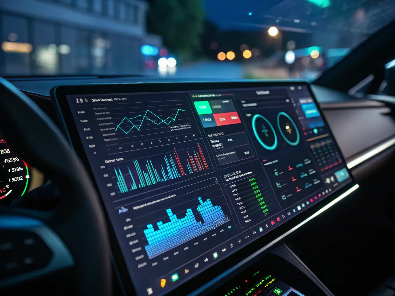 An infographic showing automation workflows and data charts on a digital dashboard, representing Table Tap Development's Automation & Analytics service.