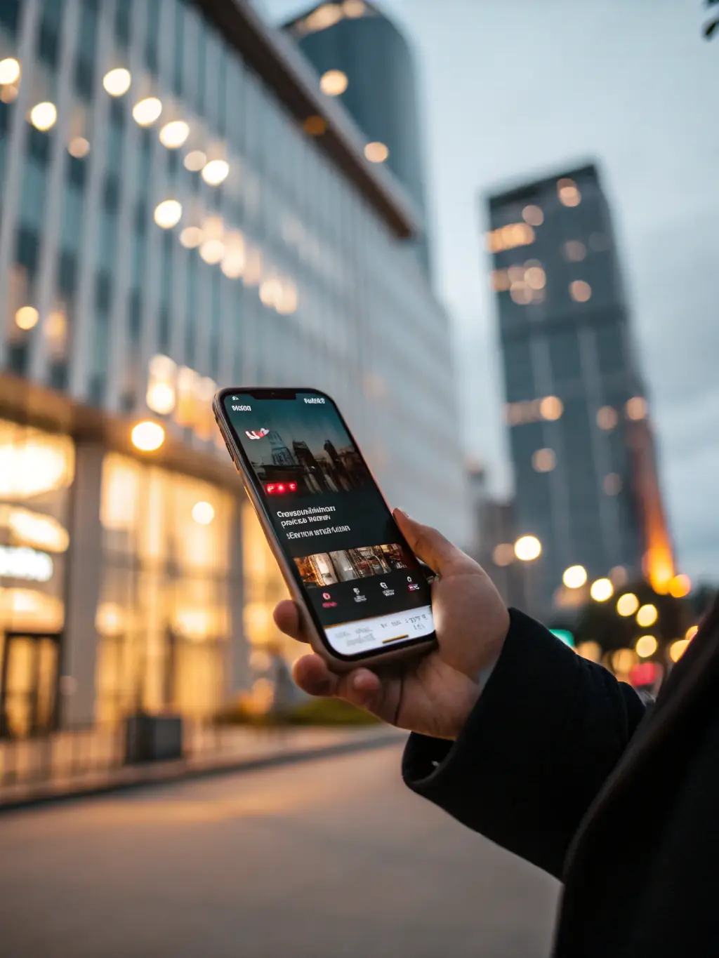 A screenshot of a sleek, user-friendly mobile app interface on a smartphone, demonstrating Table Tap Developments' Launch-Ready App service.