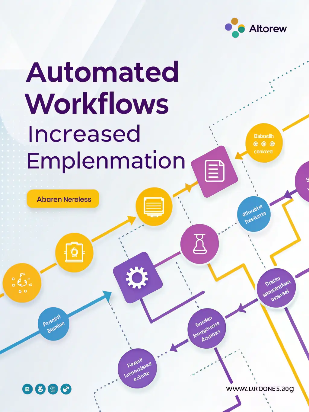 A visual representation of automated workflows, showing data flowing between different systems, symbolizing an automation and analytics service.