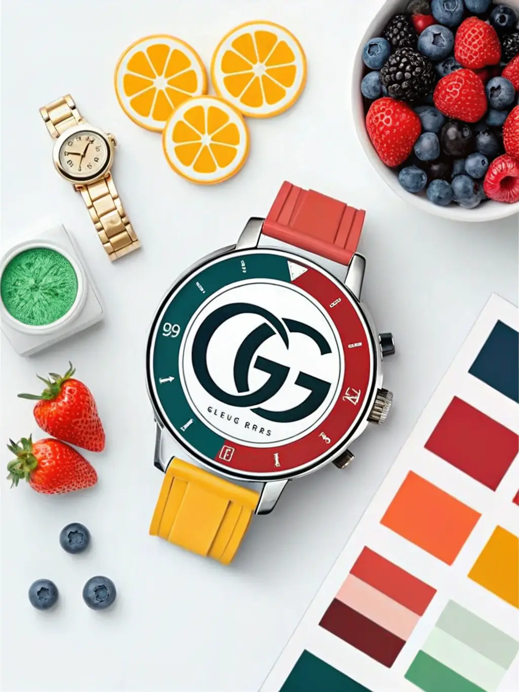 A digital rendering of a color palette showcasing various shades and tones, with corresponding color codes, illustrating the importance of color selection in branding.